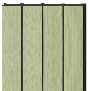 A Gruve OD-1213-A PVC Wooden Louvers 9.5 Ft x 1 Ft