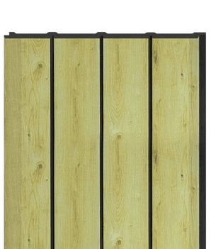E Gruve OD-1213-E PVC Wooden Louvers 8 Ft x 1 Ft