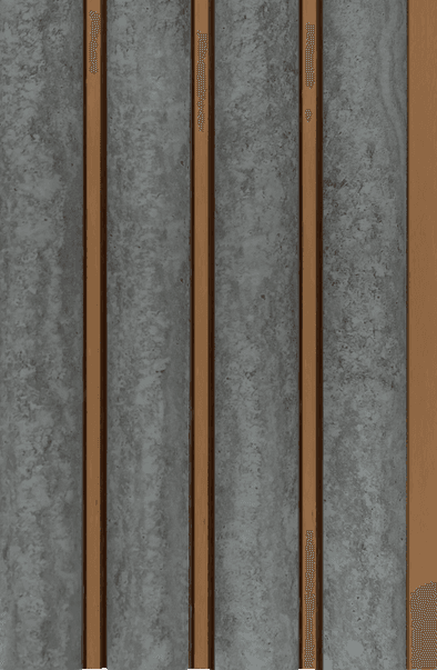 H Gruve OD-5017-H PVC Wooden Louvers 9.5 Ft x 4.75 Inch