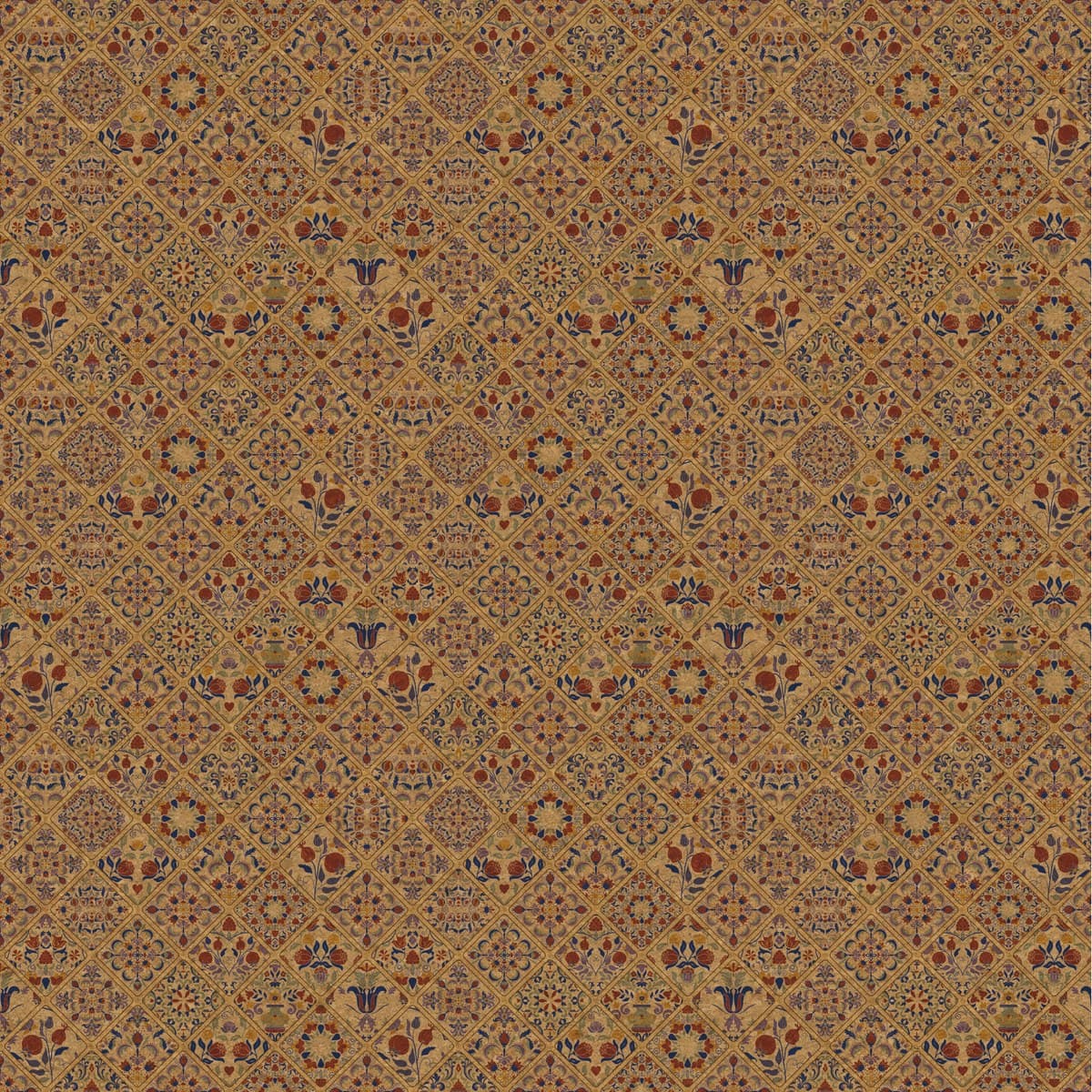LM-RYN-135 PR Bronze Tapestry Floral 8 ft x 4 ft Texture Finish Cane 1 mm Laminate