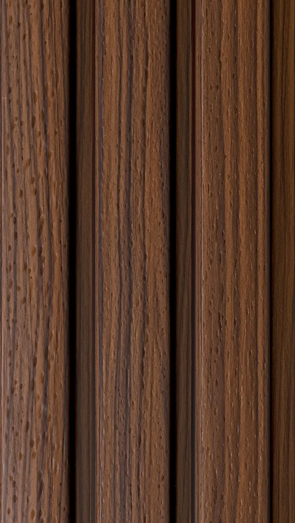 WL-1222 Brown Color Wooden PVC Louvers 8 Ft x 5 Inch