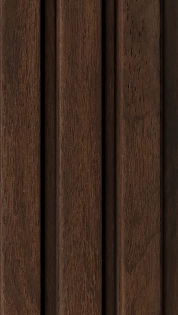 WL-1223 Brown Color Wooden PVC Louvers 9.5 Ft x 5 Inch