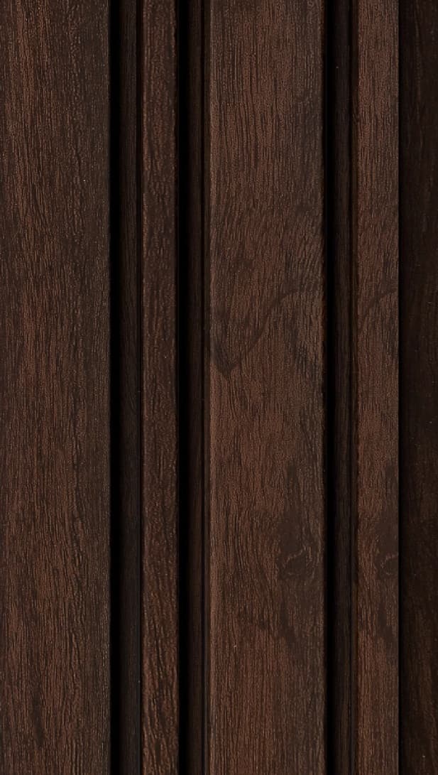 WL-1226 Brown Color Wooden PVC Louvers 9.5 Ft x 5 Inch