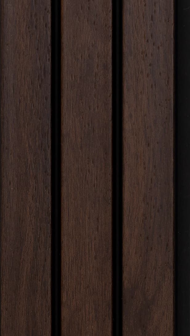 WL-1235 Brown Color Wooden PVC Louvers 9.5 Ft x 5 Inch