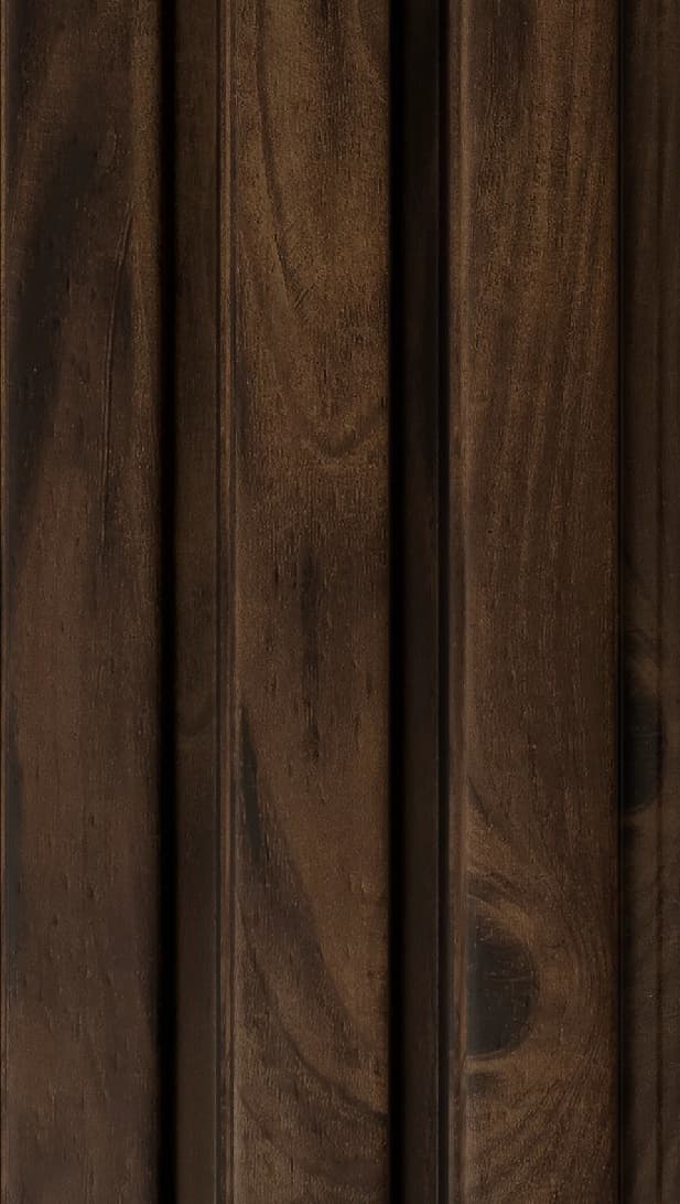 WL-1322 Brown Color Wooden PVC Louvers 9.5 Ft x 5 Inch
