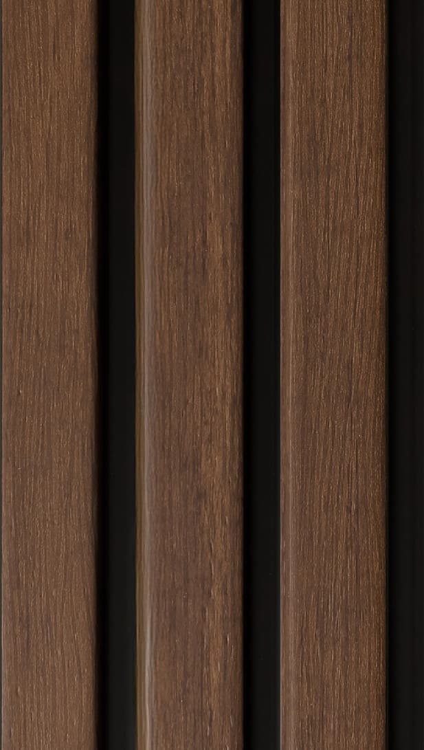 WL-1323 Brown Color Wooden PVC Louvers 8 Ft x 5 Inch
