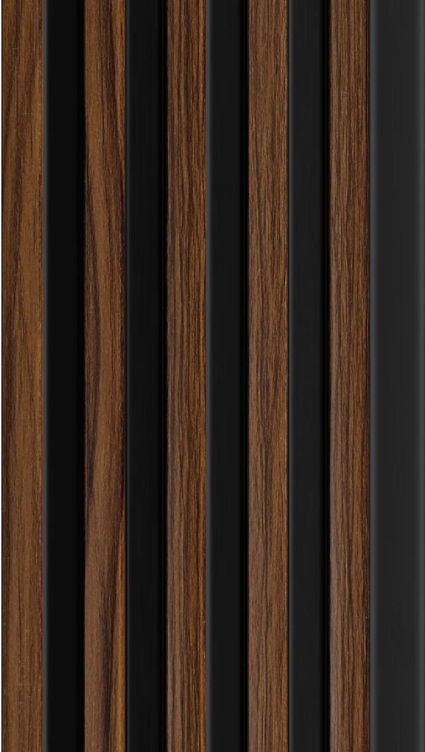 WL-1331 Brown Color Wooden PVC Louvers 8 Ft x 5 Inch