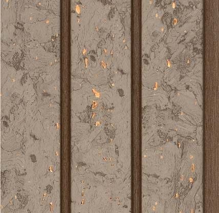 WL-1474 Brown Color Marble & Stone PVC Louvers 8 Ft x 5 Inch
