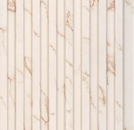 WL-1609 White Color Marble & Stone PVC Louvers 8 Ft x 5 Inch