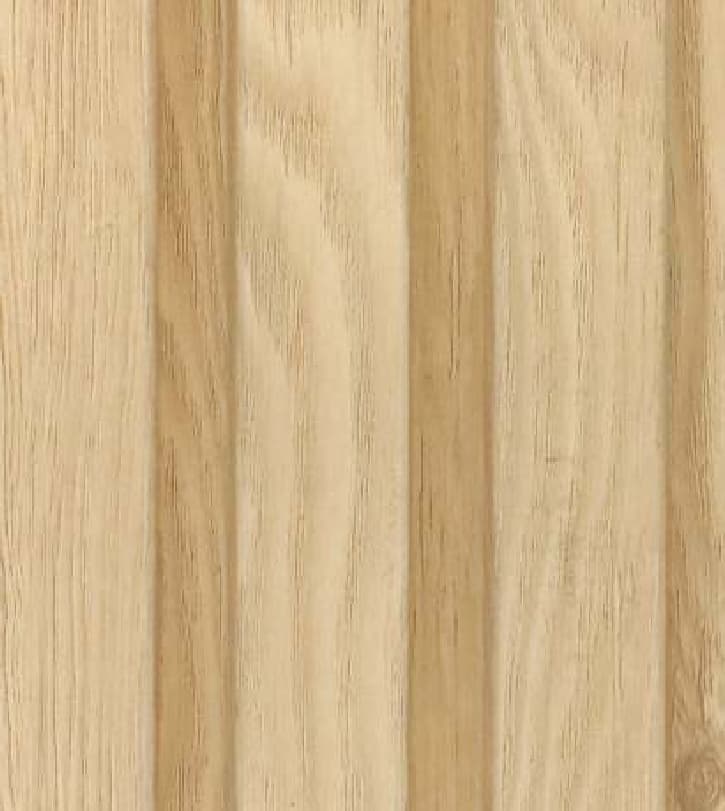 WL-3404 Brown Color Wooden PVC Louvers 9.5 Ft x 5 Inch