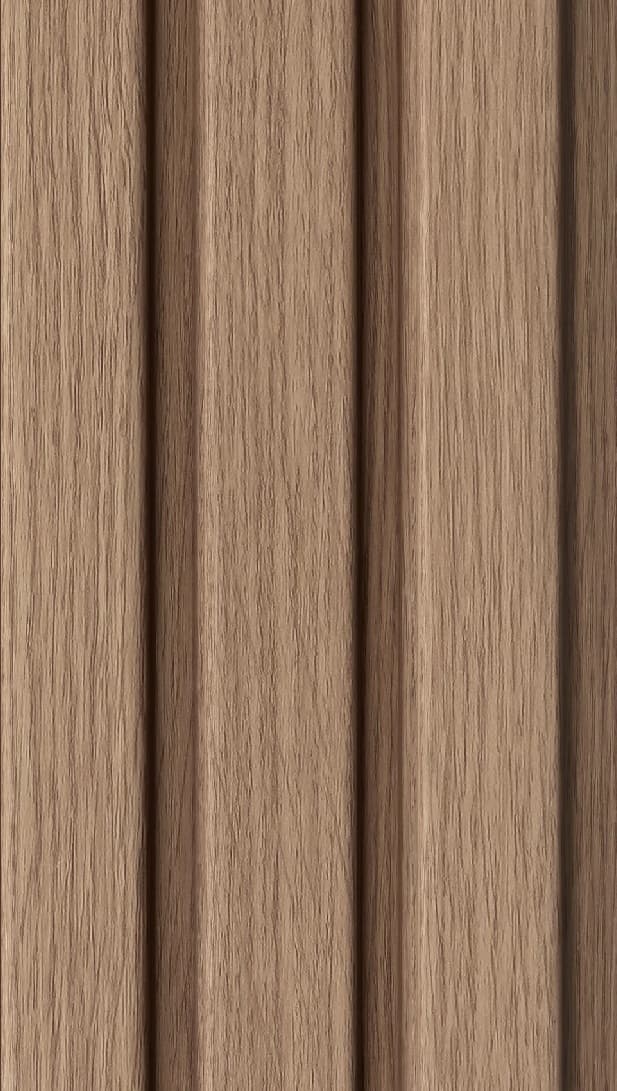 WL-3405 Brown Color Wooden PVC Louvers 9.5 Ft x 5 Inch