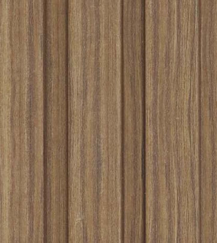 WL-3410 Brown Color Wooden PVC Louvers 9.5 Ft x 5 Inch