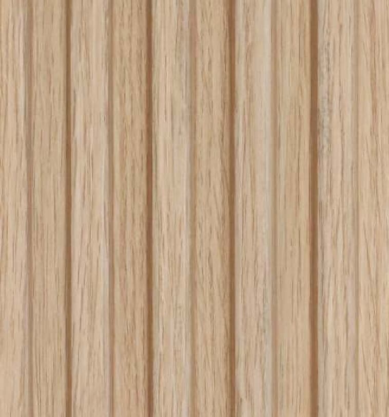 WL-3414 Brown Color Wooden PVC Louvers 9.5 Ft x 5 Inch