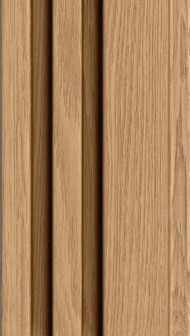 WL-3419 Brown Color Wooden PVC Louvers 9.5 Ft x 5 Inch