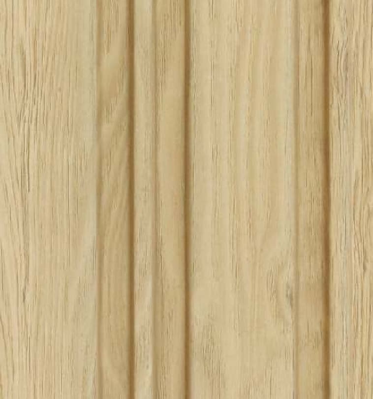 WL-3424 Brown Color Wooden PVC Louvers 9.5 Ft x 5 Inch