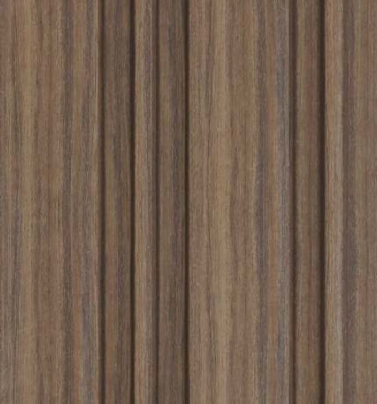 WL-3426 Brown Color Wooden PVC Louvers 9.5 Ft x 5 Inch