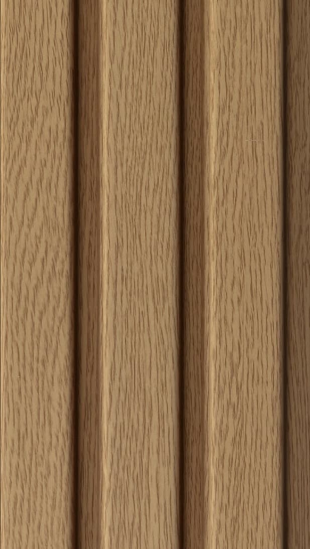 WL-3431 Brown Color Wooden PVC Louvers 9.5 Ft x 5 Inch