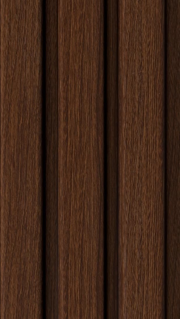 WL-3435 Brown Color Wooden PVC Louvers 9.5 Ft x 5 Inch