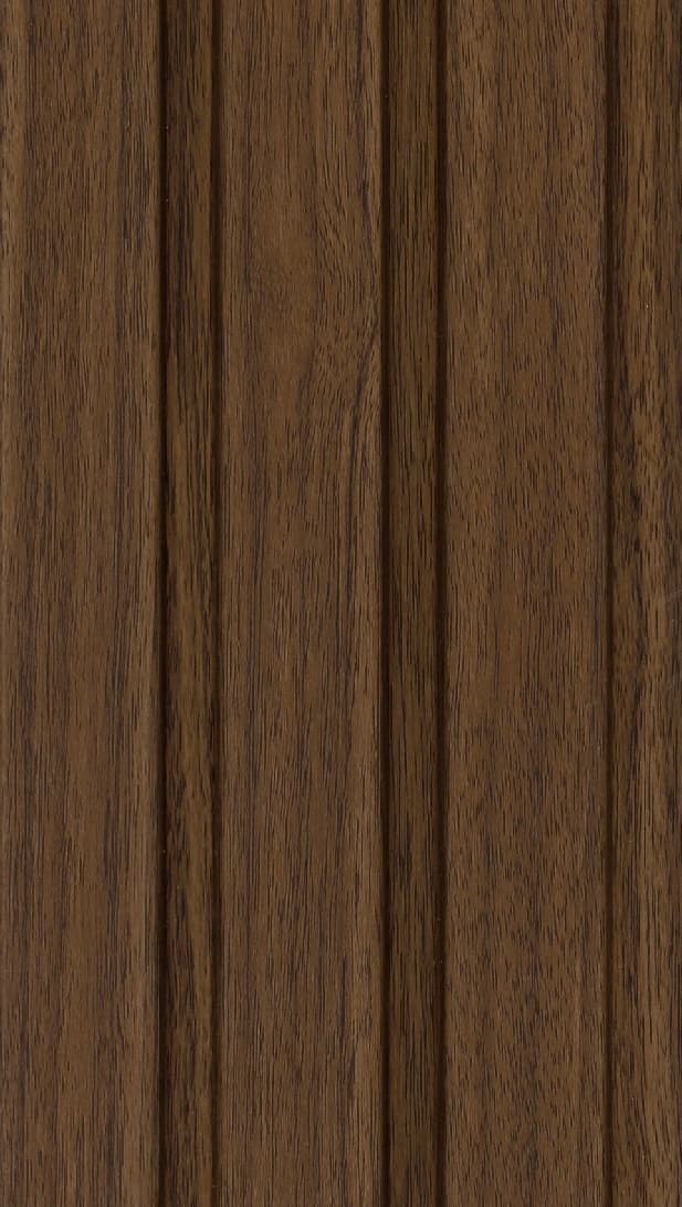 WL-3436 Brown Color Wooden PVC Louvers 9.5 Ft x 5 Inch