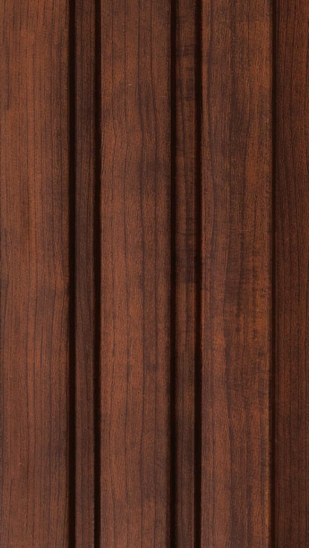 WL-3440 Brown Color Wooden PVC Louvers 9.5 Ft x 5 Inch