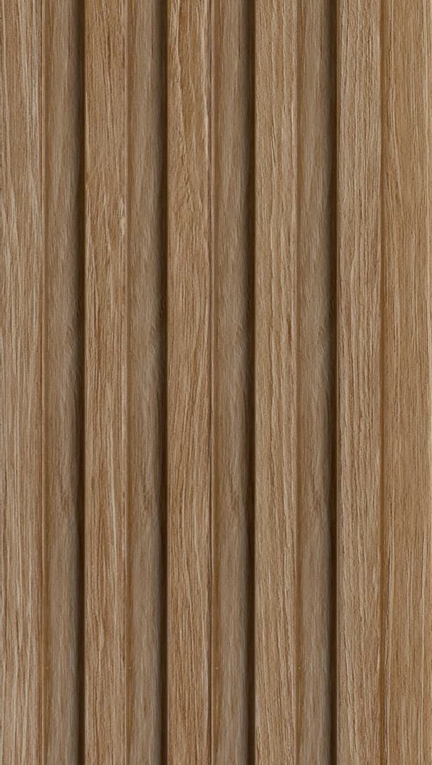 WL-3442 Brown Color Wooden PVC Louvers 9.5 Ft x 5 Inch