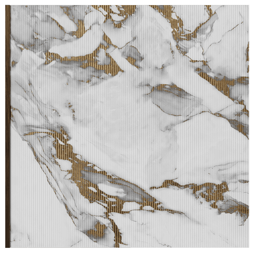 1405 Obsidian Gloss Marble & Stone Look 8 Ft x 1 Ft Charcoal Wall Panels