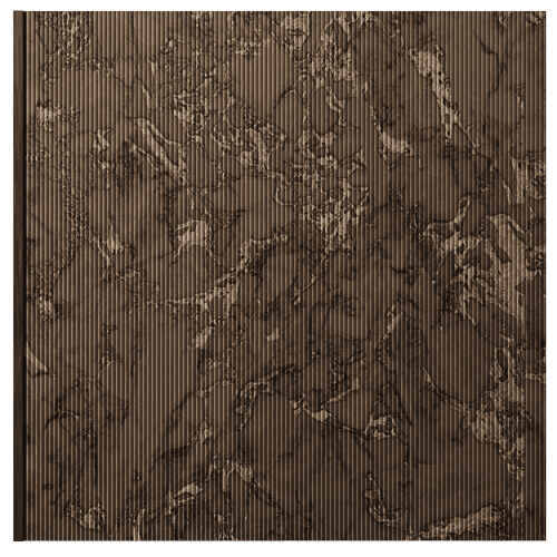 1407 Dark Travertine Marble & Stone Look 8 Ft x 1 Ft Charcoal Wall Panels