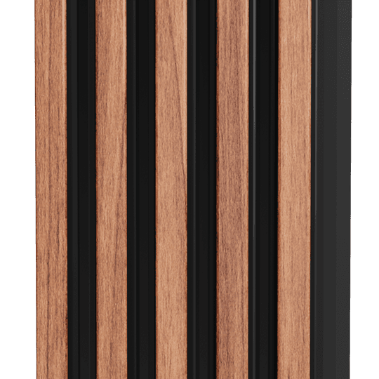 AL-2003 Charcoal Louvers Wood Look Panels 8 Ft x 4.75 Inch