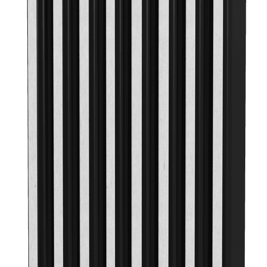 AL-2021 Charcoal Louvers Wood Look Panels 8 Ft x 4.75 Inch