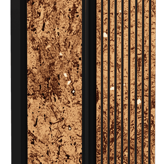 AL-2024 Charcoal Louvers Wood Look Panels 8 Ft x 4.75 Inch