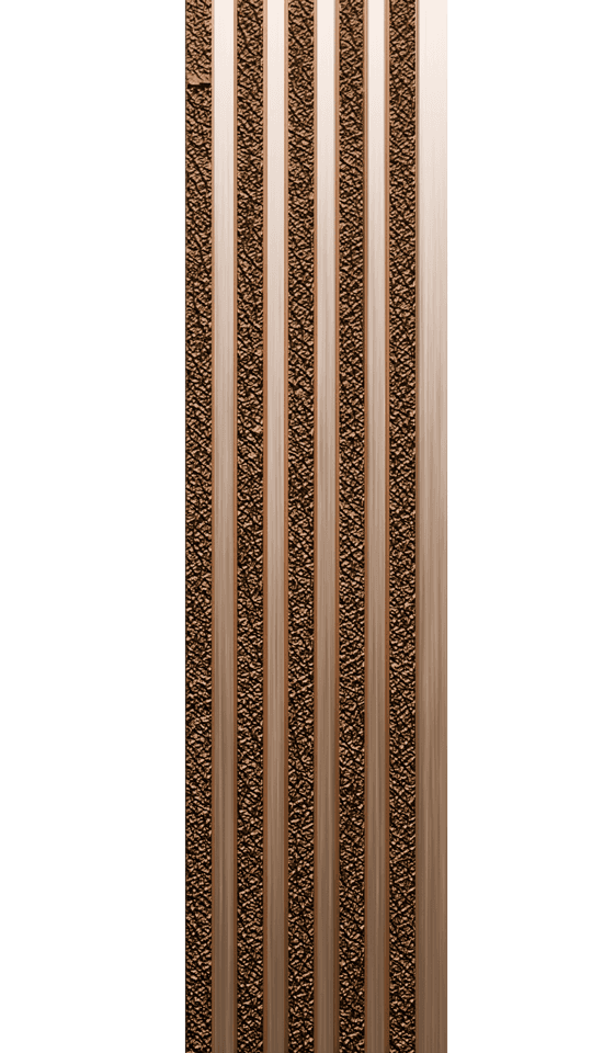 VAP-953 Charcoal Louvers Marble & Stone Look Panels 9.5 Ft x 1 Ft
