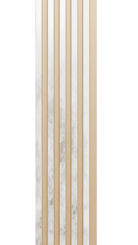 VAP-957 Charcoal Louvers Marble & Stone Look Panels 9.5 Ft x 1 Ft