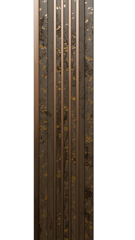 VAP-962 Charcoal Louvers Marble & Stone Look Panels 9.5 Ft x 1 Ft