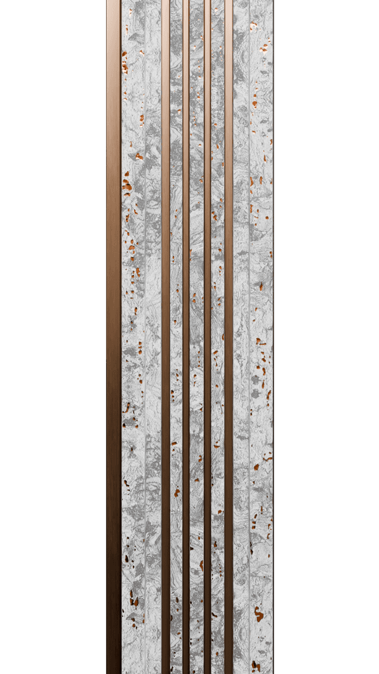 VAP-963 Charcoal Louvers Marble & Stone Look Panels 9.5 Ft x 1 Ft