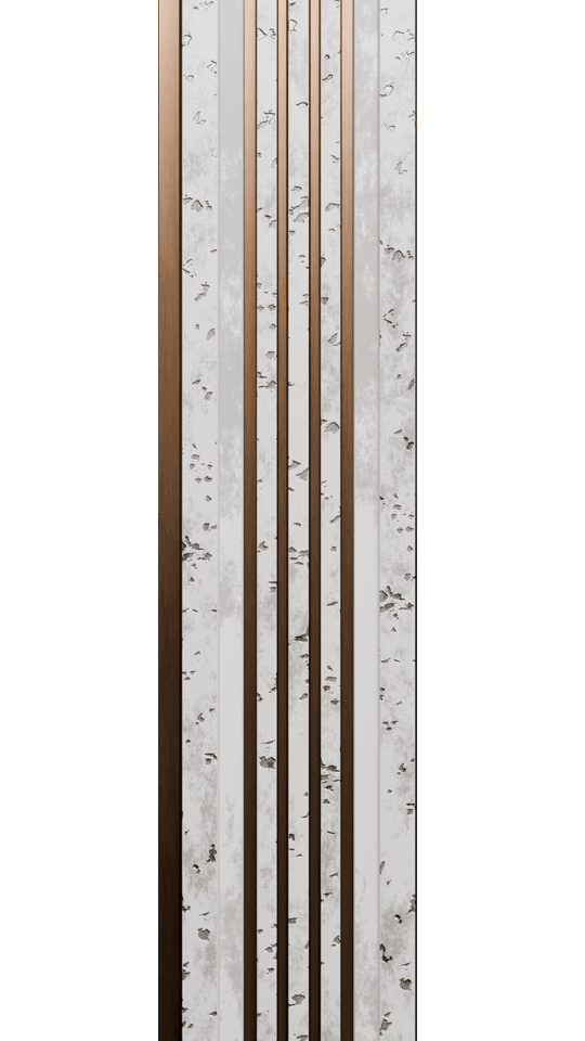 VAP-964 Charcoal Louvers Marble & Stone Look Panels 9.5 Ft x 1 Ft