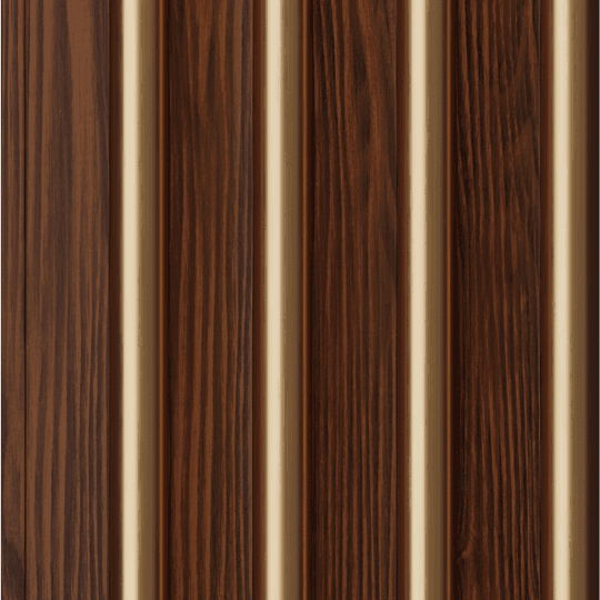 VL-41 Charcoal Louvers Wood Look Panels 8 Ft x 4.75 Inch