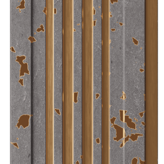 VL-56 Charcoal Louvers Wood Look Panels 8 Ft x 4.75 Inch
