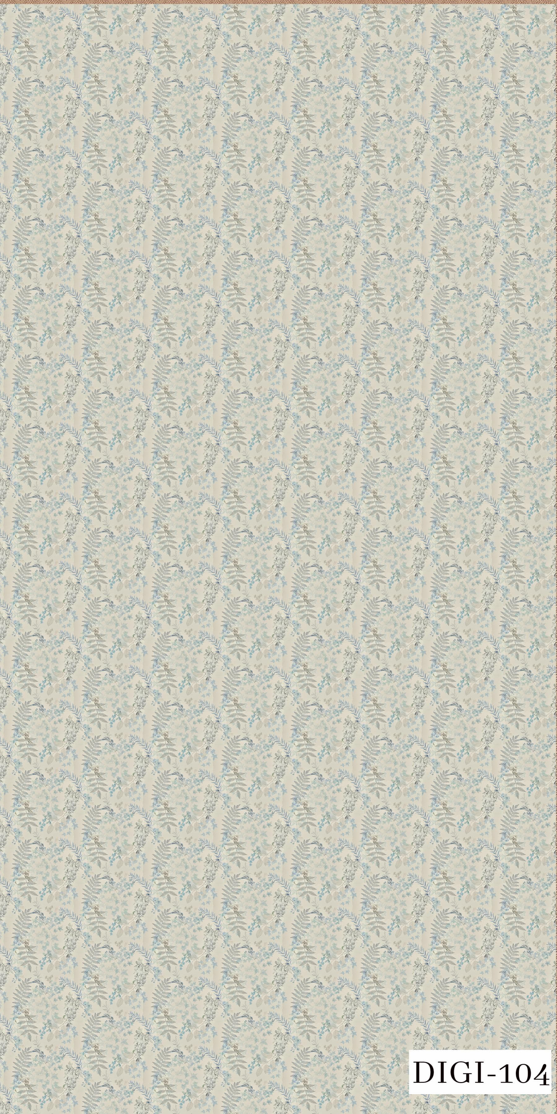 DIGI-104 Blue Vines Matt Finish Digital Series 8x4 ft 1 mm Decorative Laminates