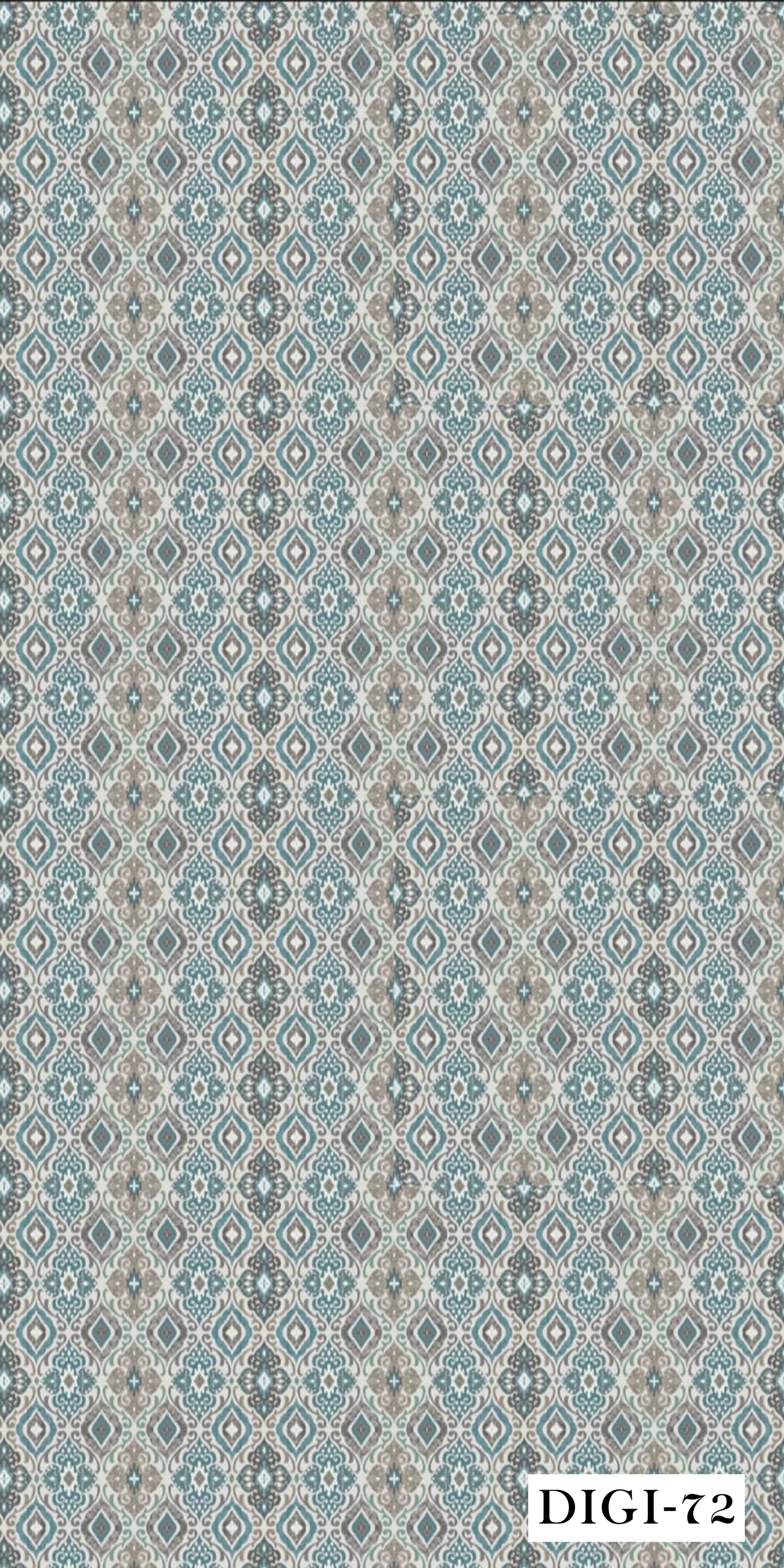 DIGI-72 Teal Damask Matt Finish Digital Series 8ft x 4ft 1 mm Decorative Laminate