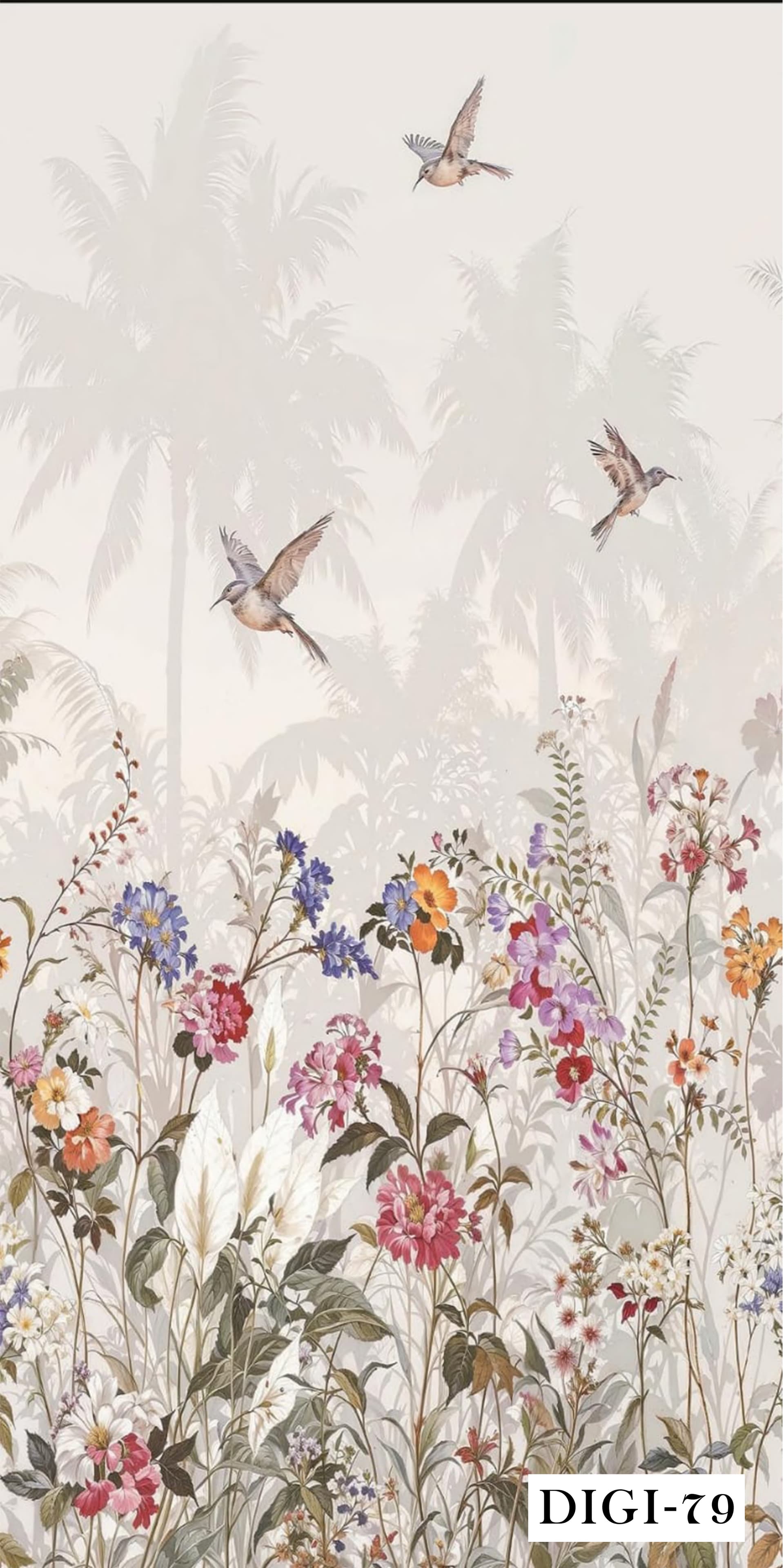 DIGI-79 Hummingbird Garden Matt Finish Digital Series 8ft x 4ft 1 mm Decorative Laminate
