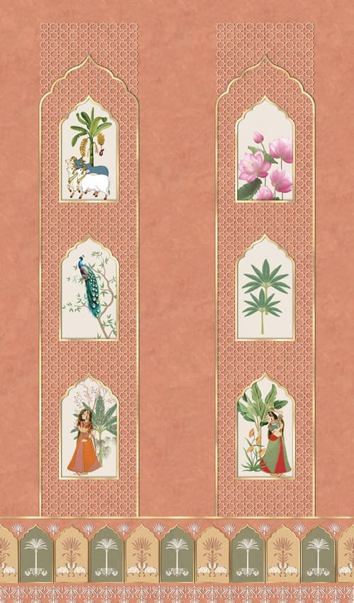 AT1102 Vrindavan Priya 8 ft x 4 ft Texture Finish Digital 1mm Laminate