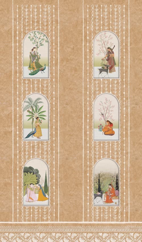 AT1106 Kunj Vatika 8 ft x 4 ft Texture Finish Digital 1mm Laminate