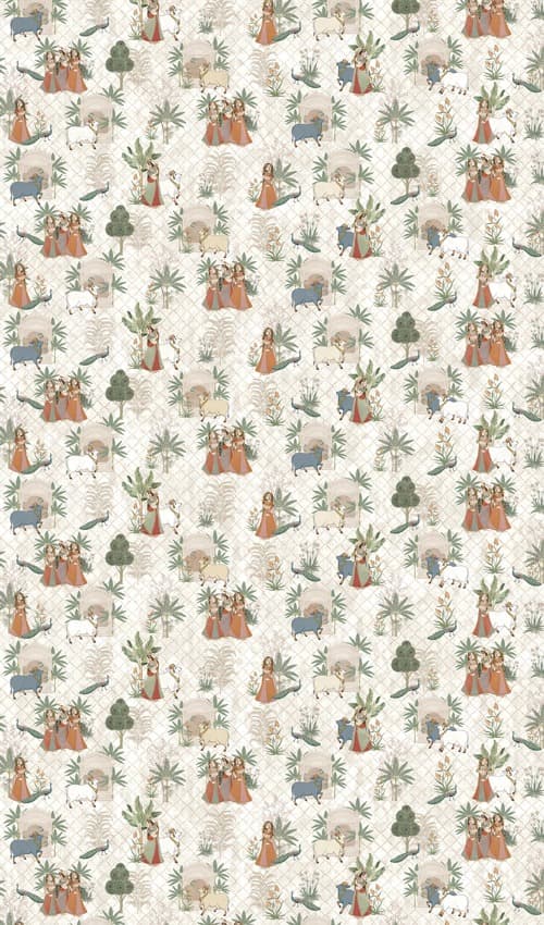 RR1001 Vrindavan 8 ft x 4 ft Texture Finish Digital 1mm Laminate