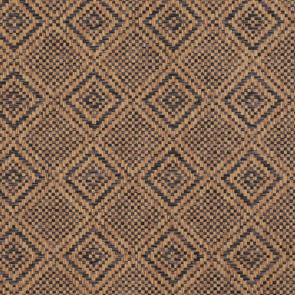WV-21202 Weavers Walnut Diamond Weave 11.5 ft x 3 ft Cane Roll Texture Finish 0.35 mm