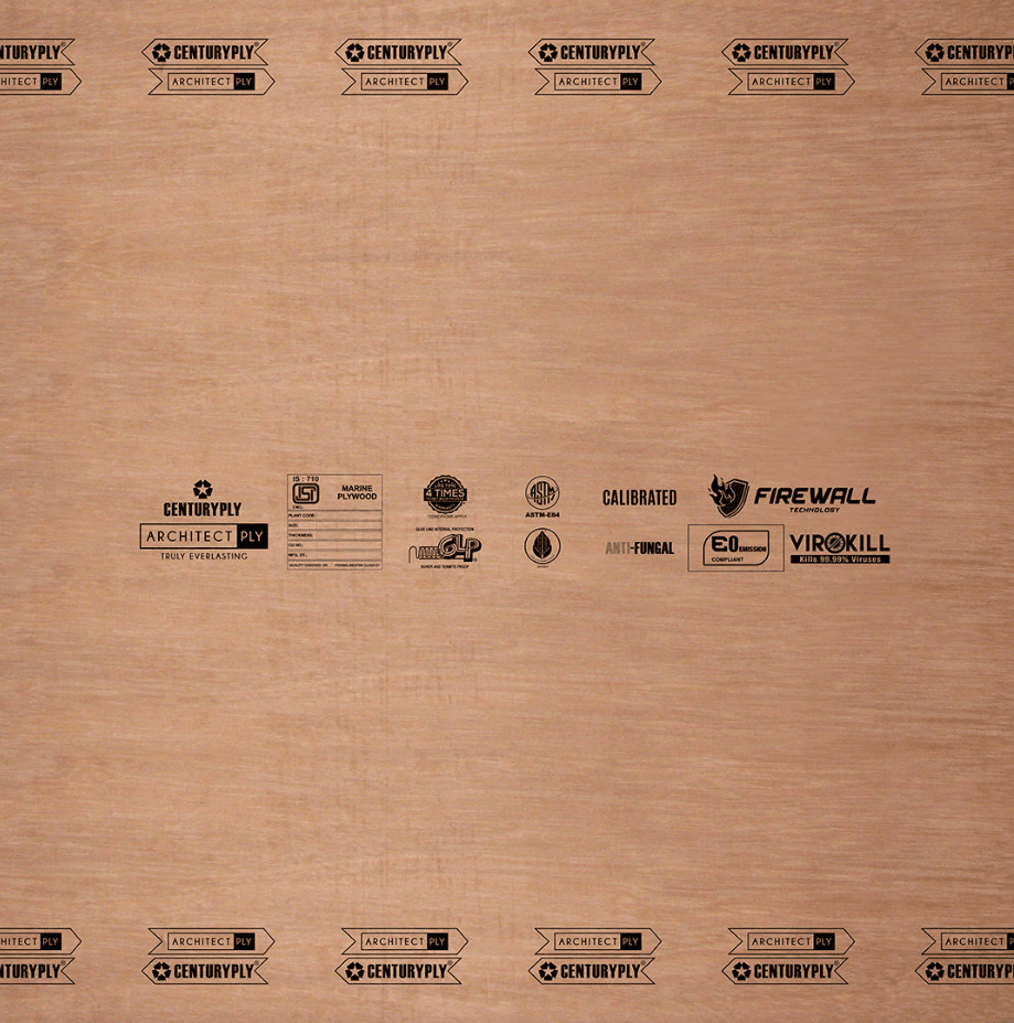 Century Ply Architect 8 ft x 4 ft BWP Grade Plywood - 9mm (Lifetime Warranty)
