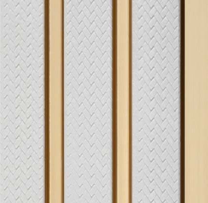WL-1615 White Color Marble & Stone PVC Louvers 9.5 Ft x 5 Inch