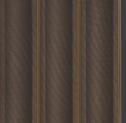 WL-1644 Brown Color Wooden PVC Louvers 8 Ft x 5 Inch