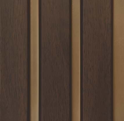 WL-1648 Brown Color Wooden PVC Louvers 8 Ft x 5 Inch