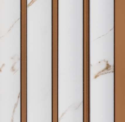 WL-1651 White Color Marble & Stone PVC Louvers 8 Ft x 5 Inch