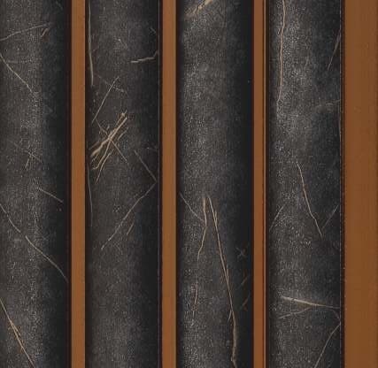WL-1654 Black Color Marble & Stone PVC Louvers 8 Ft x 5 Inch